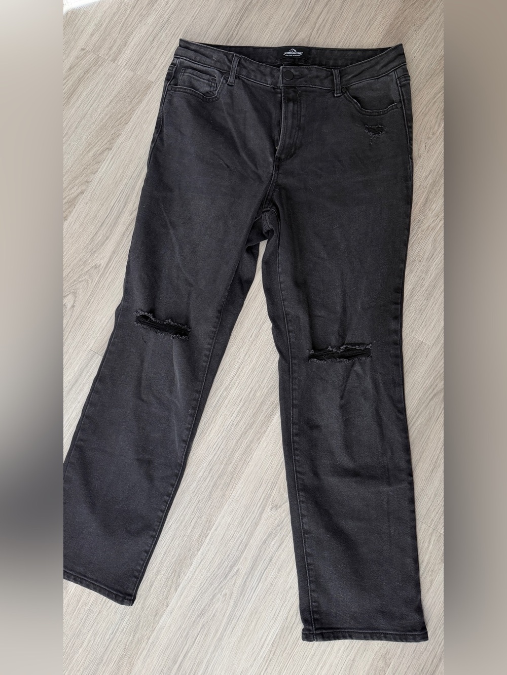 Jordache Black High-Rise Straight Jeans